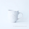 NOUVELLE MUG DE PORCELAINE blanche de style nordique 12 oz